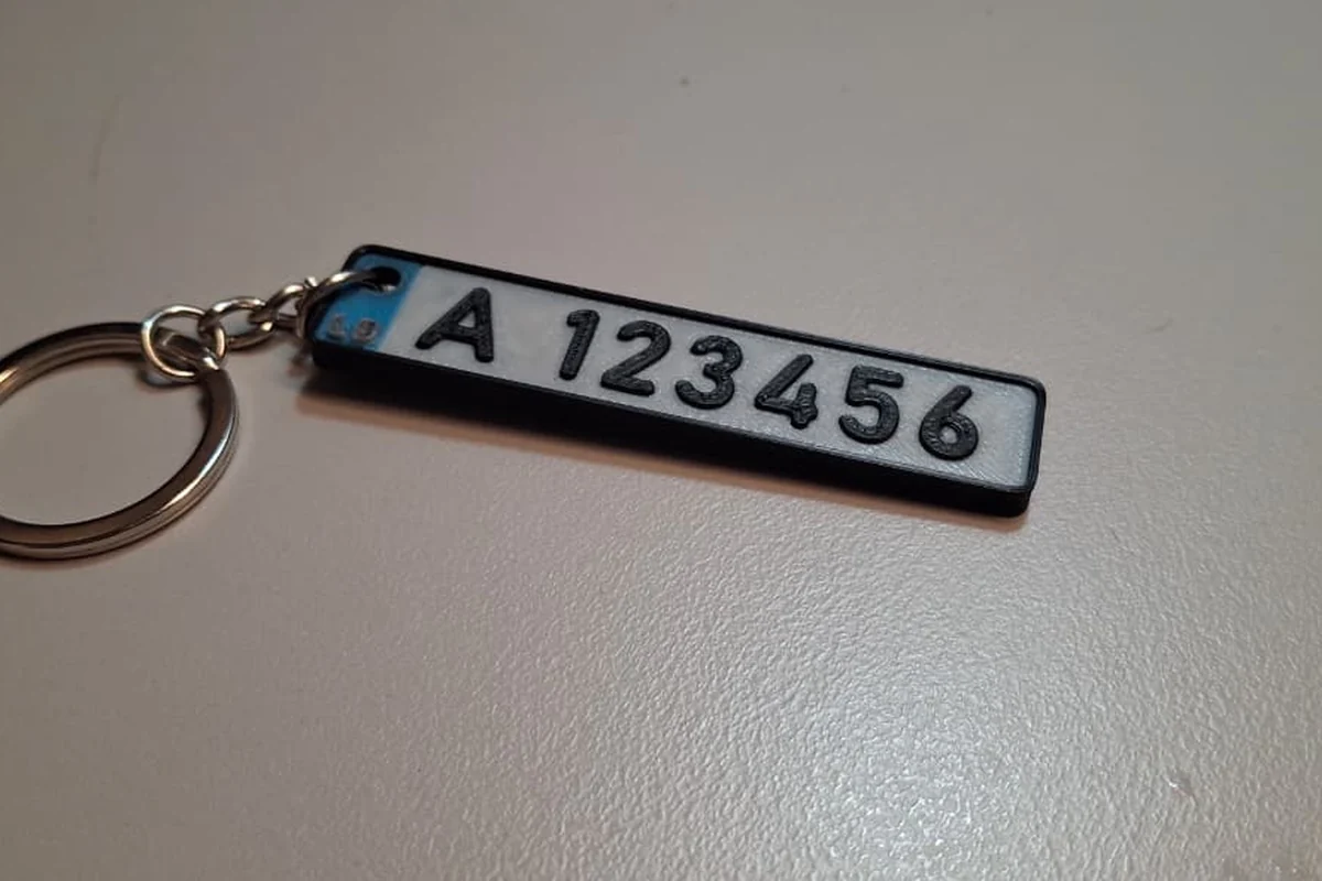 Lebanese Plate Keychain